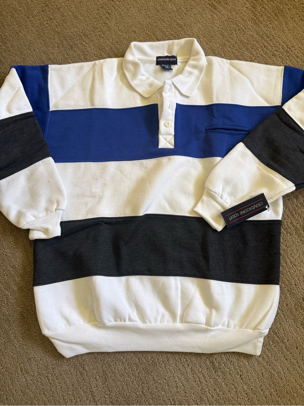 Vintage deadstock NWT Claybrooke sport rugby sweatshirt